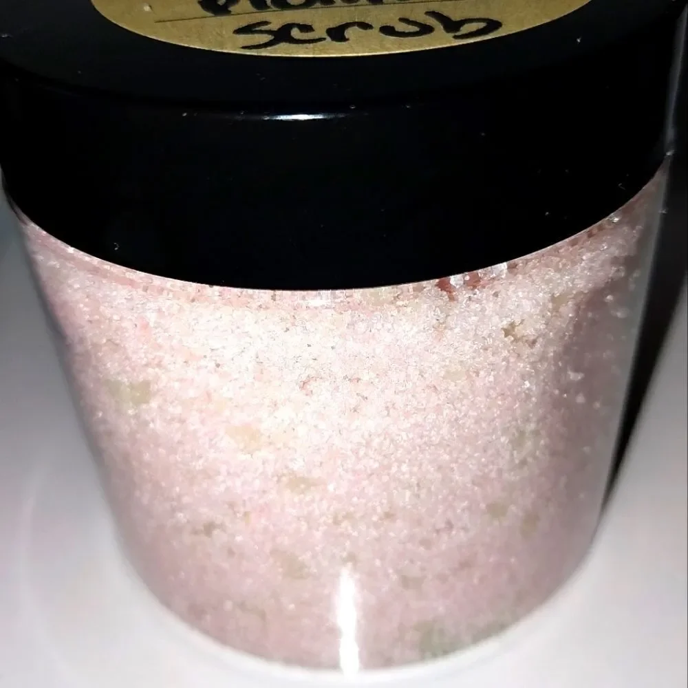 Hand crafted Lemon Plumeria Emulsified Sugar Scrub 6oz